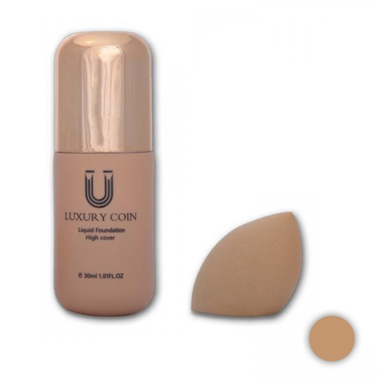 کرم پودر لاکچری کوین شماره 552 حجم 30 میلی لیتر به همراه پد آرایشی